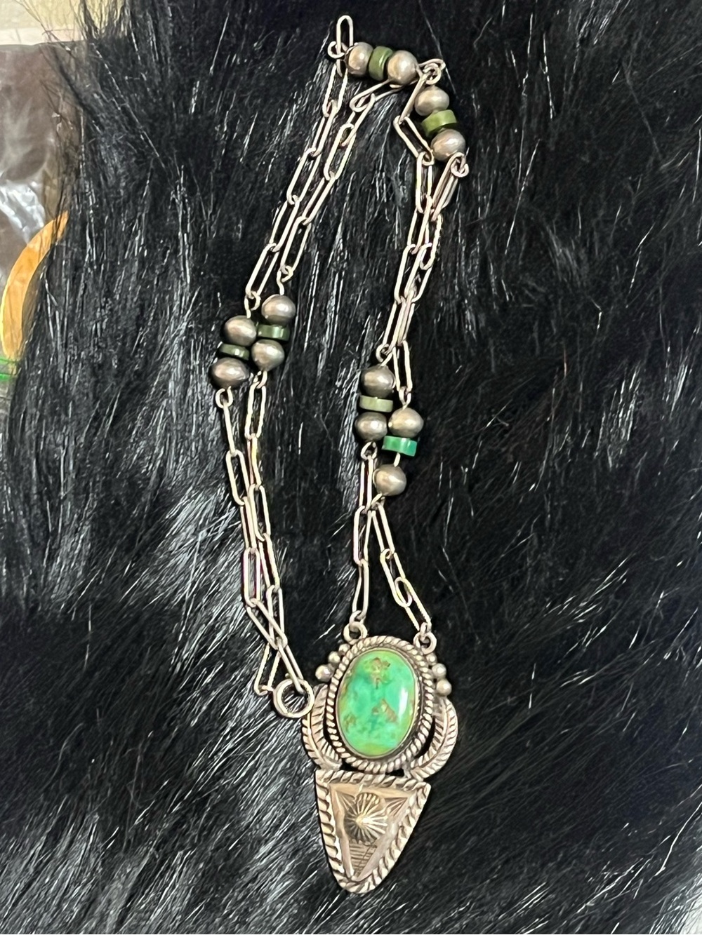 Sterling Turquoise Vintage Necklace